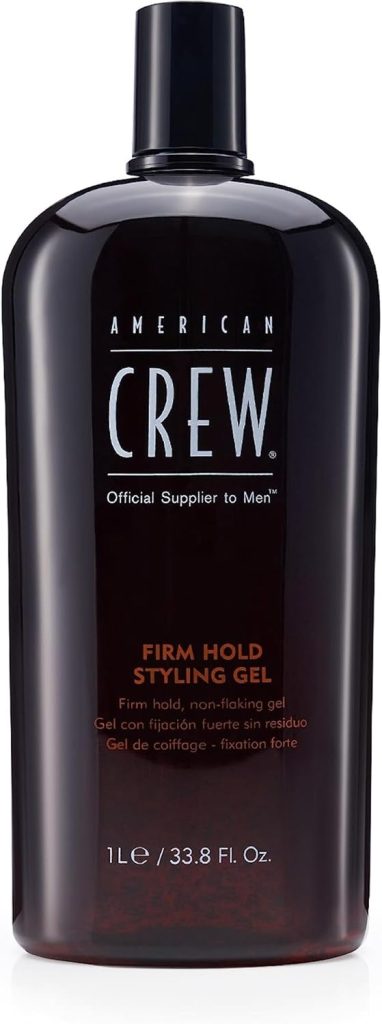 American Crew Men's Hair Gel, Firm Hold, Non-Flaking Styling Gel, 8.4 Fl Oz