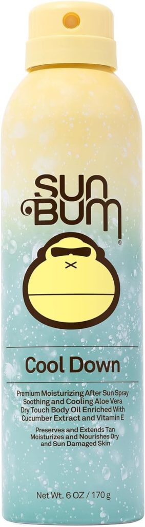 Sun Bum Cool Down Aloe Vera Spray - Vegan After Sun Care with Cocoa Butter to Soothe and Hydrate Sunburn - 6 oz